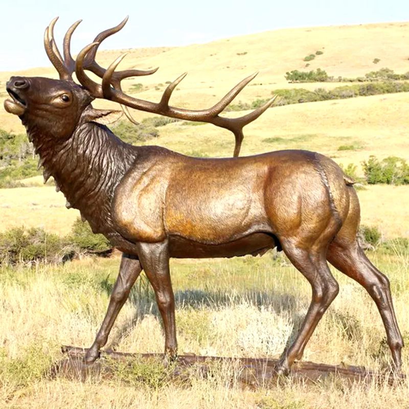  Life Size Bronze Deer Statues -  - 10