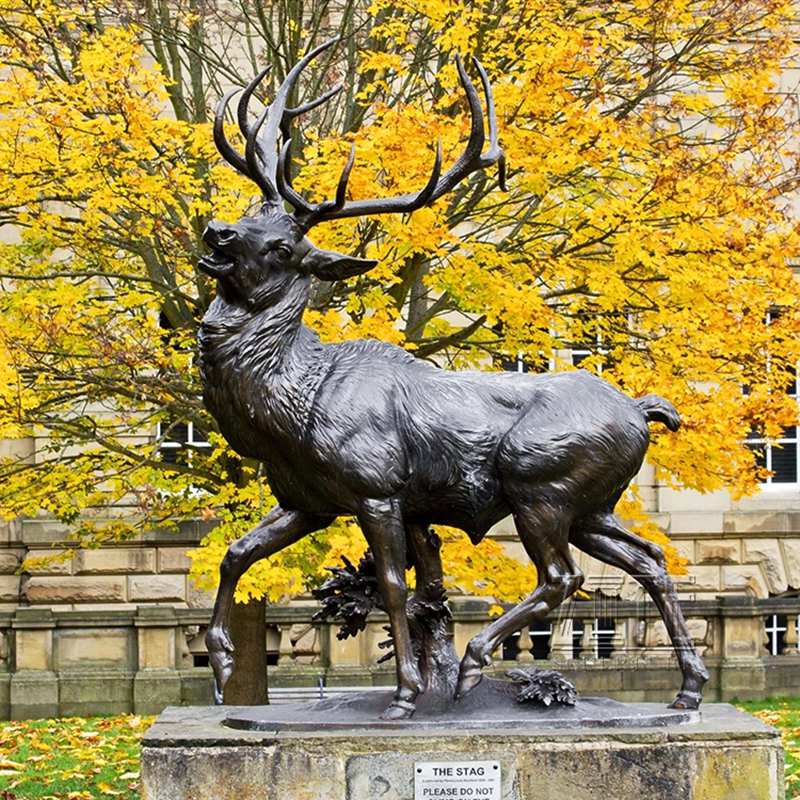  Life Size Bronze Deer Statues -  - 14