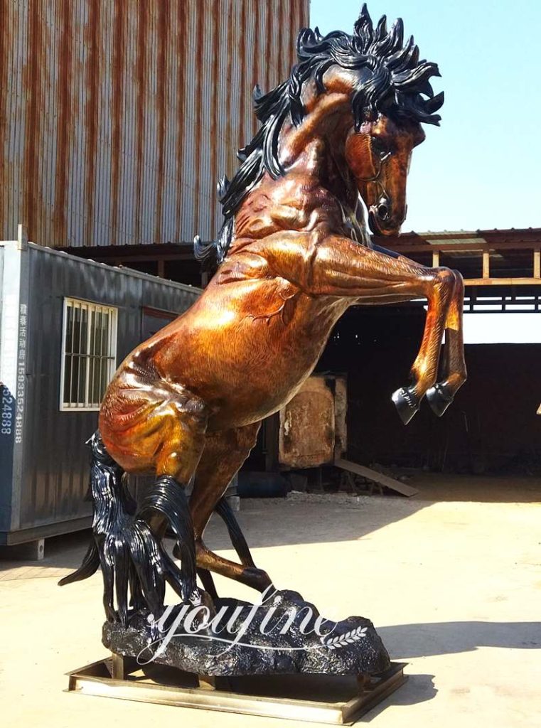 Rearing Horse Statue