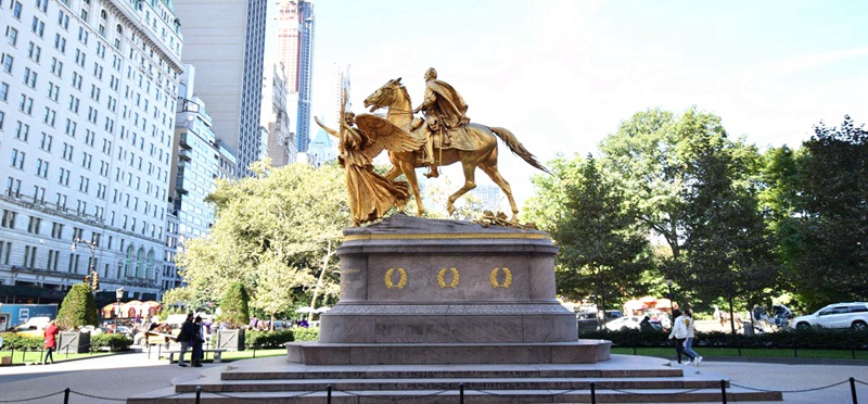 Bronze General Sherman Monument Statue Grand Army Plaza Decor - Bronze Famous Sculpture - 3