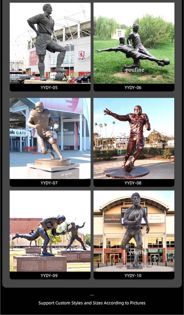 Bronze Football Player Barry Sanders Statue BOK1-590 - Bronze Football Statue - 9