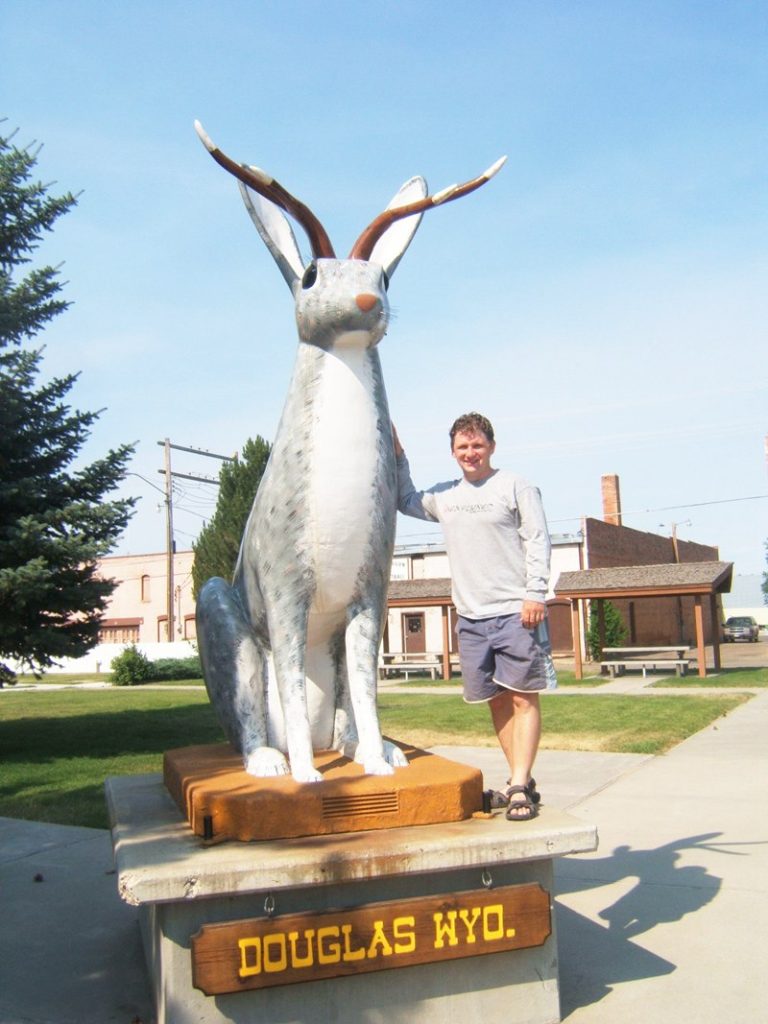 Large Wild Real Bronze Jackalope Statue Mythical Creature Art - Bronze Wildlife Sculpture - 3