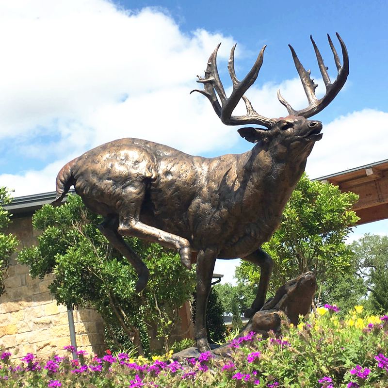  Life Size Bronze Deer Statues -  - 15