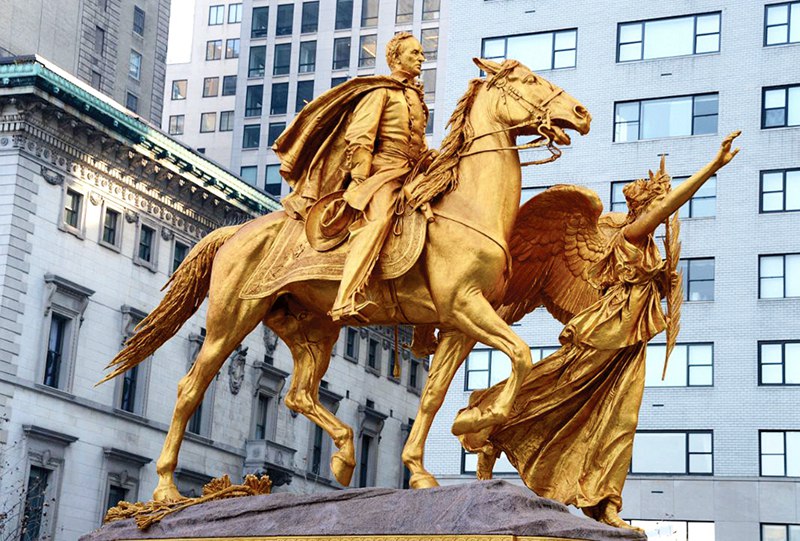 Bronze General Sherman Monument Statue Grand Army Plaza Decor - Bronze Famous Sculpture - 1