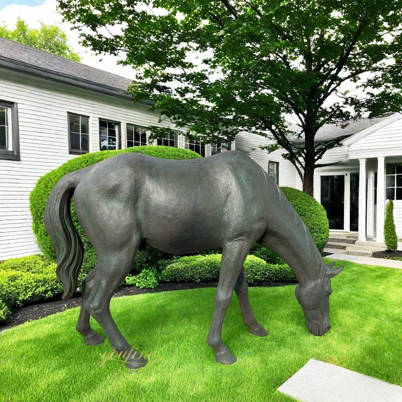 bronze Grazing horse