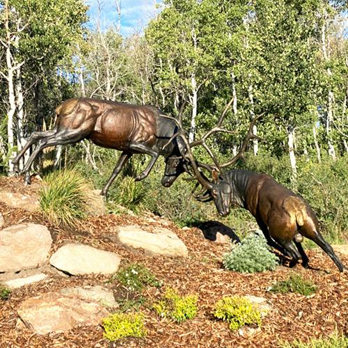  Life Size Bronze Deer Statues -  - 24