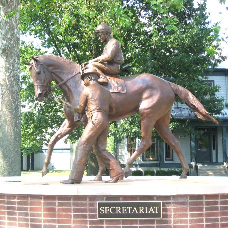 horse and jockey sculpture