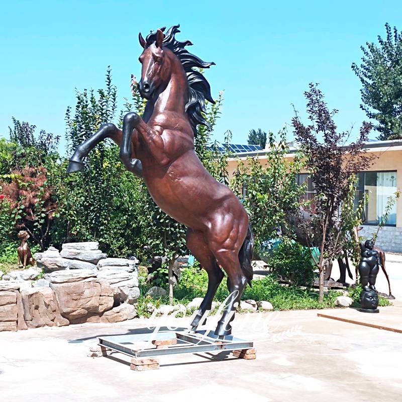 large Rearing Horse Statue