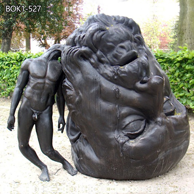 large big head sculpture little body