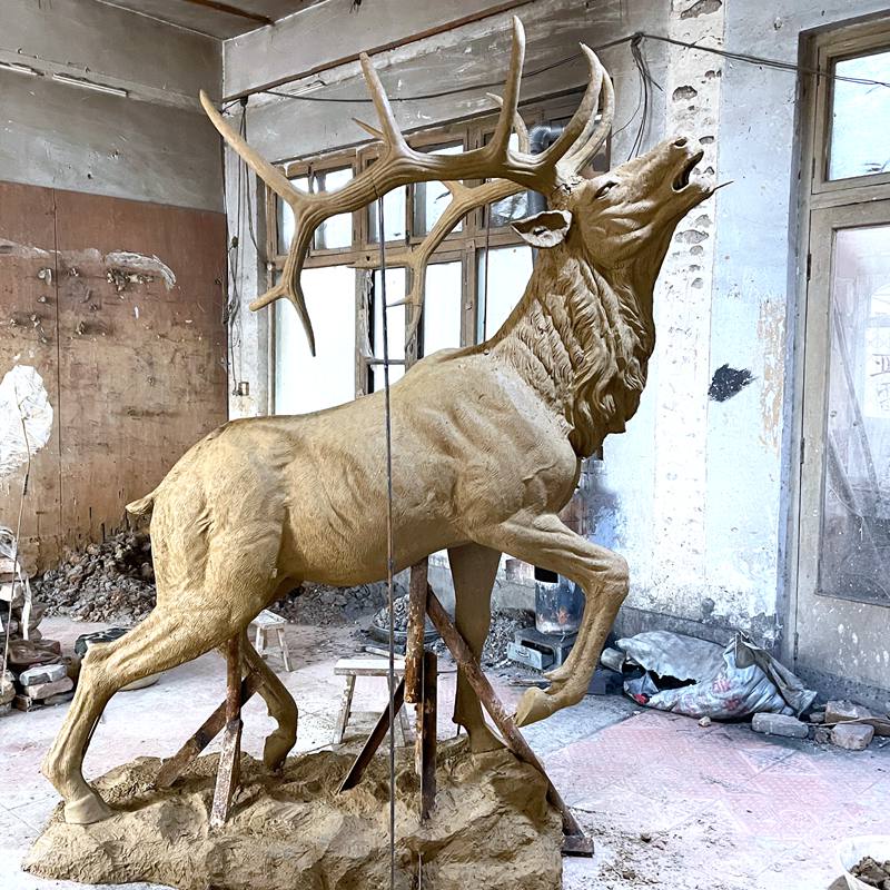 Life Size Bronze Deer Statues -  - 21