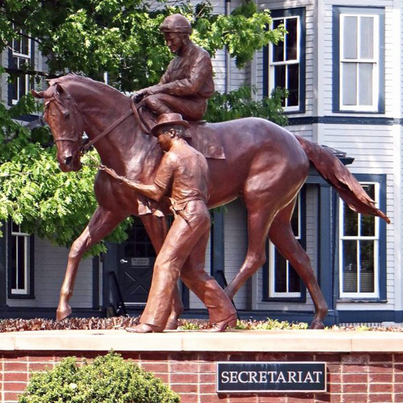 life-size horse and jockey