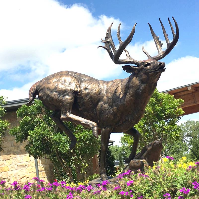  Life Size Bronze Deer Statues -  - 3