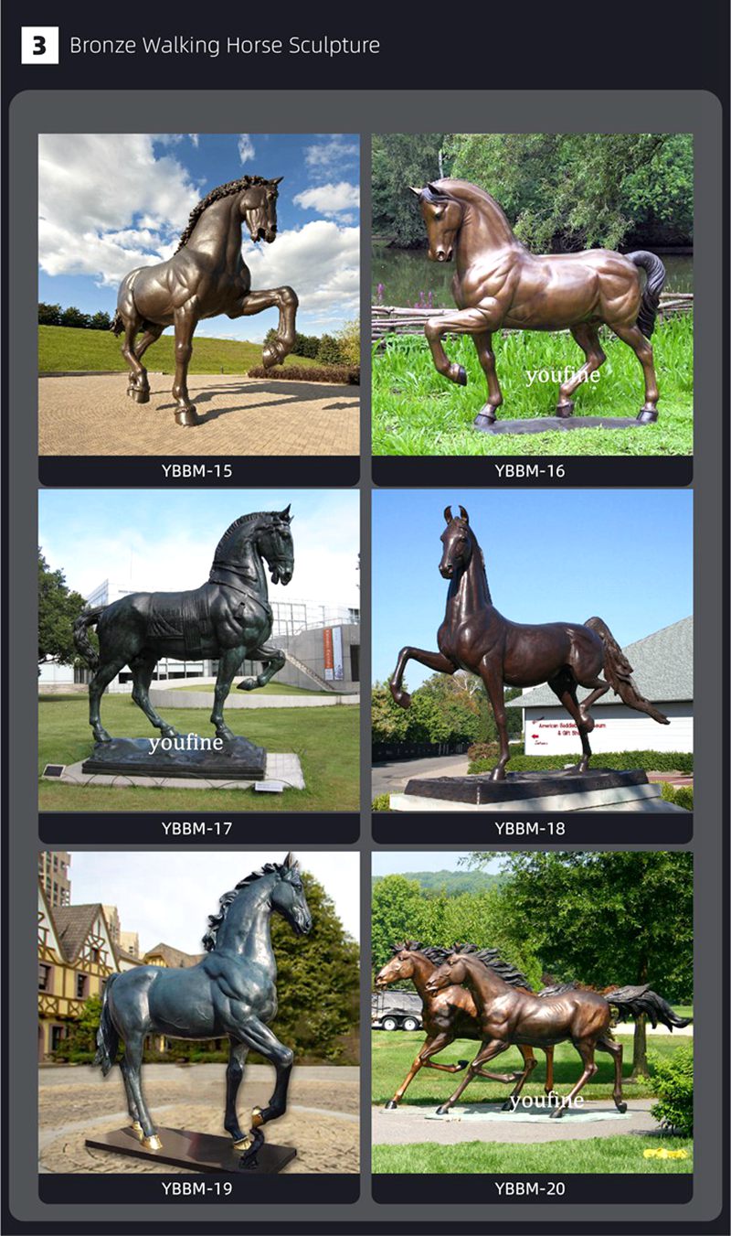 Bronze Grazing Horse Yard Statue BOKK-241 - Bronze Horse Statues - 6