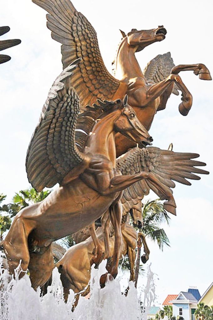 Entrance Fountain At Atlantis Hotel sculpture