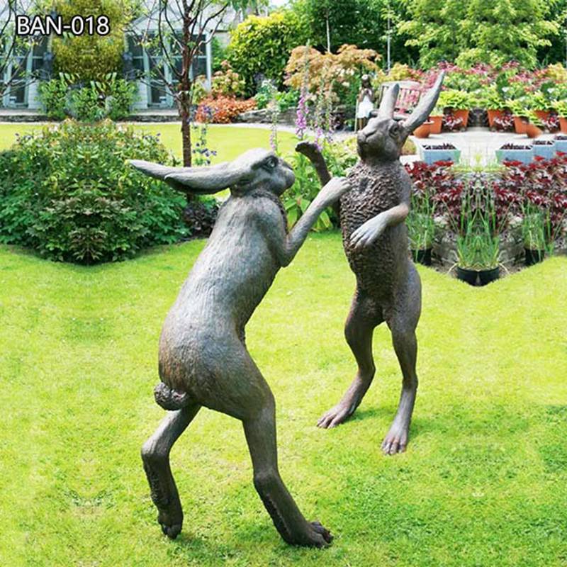 Garden bronze rabbit