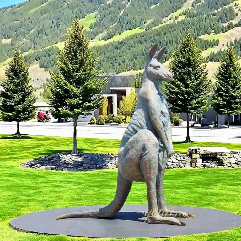 Kangaroo Garden Sculpture
