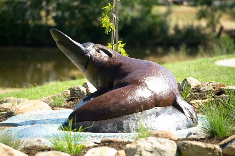 Bronze Large Platypus Statue Wild Animal Garden Ornament - Bronze Wildlife Sculpture - 7