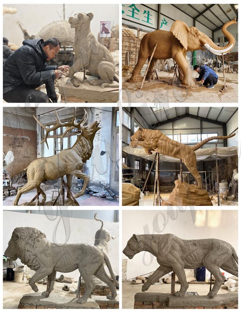 Realistic Running Bronze Cheetah Statue BAN-396 - Bronze Leopard Statues - 3