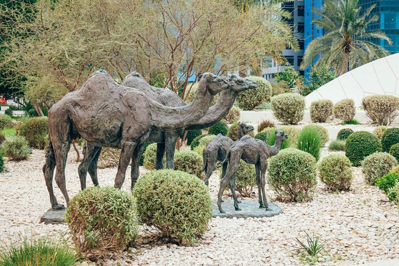 Life Size Standing Bronze Camel Animal Sculpture Artwork Decor - Other Animal sculptures - 1