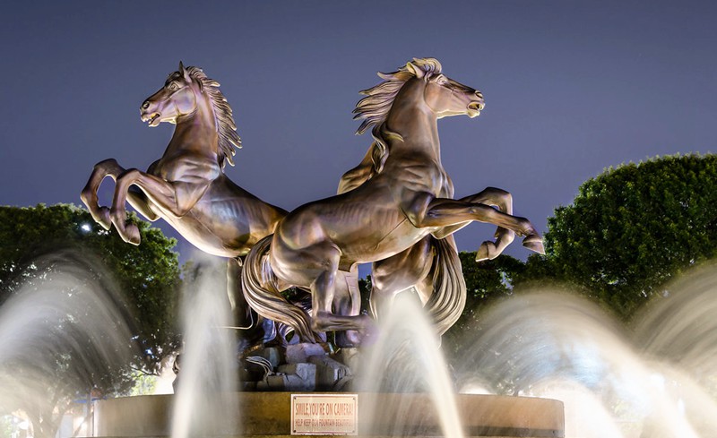 bronze Fountain Horses