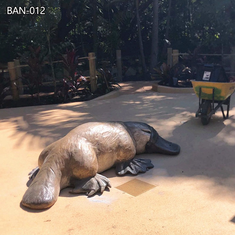 bronze Platypus wildlife statue