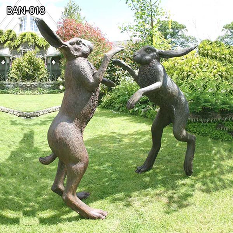 bronze rabbit sculpture