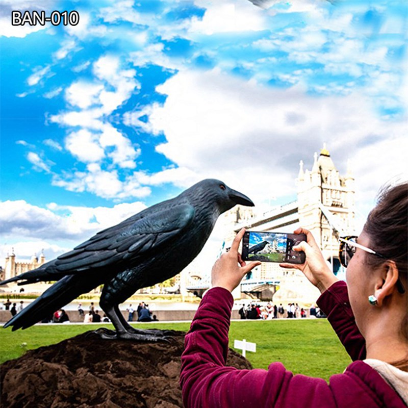 bronze raven statue outdoor