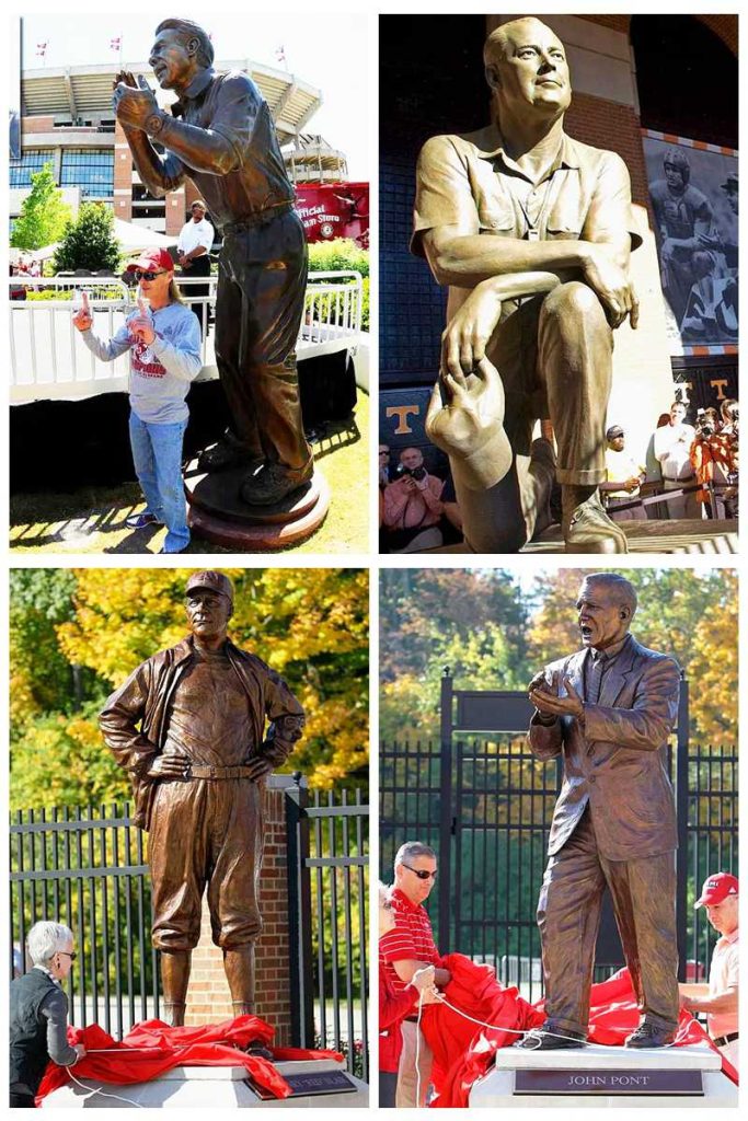 Bronze Earl Campbell Trophy Winner Memorial Statue - Bronze Sports Statues - 8