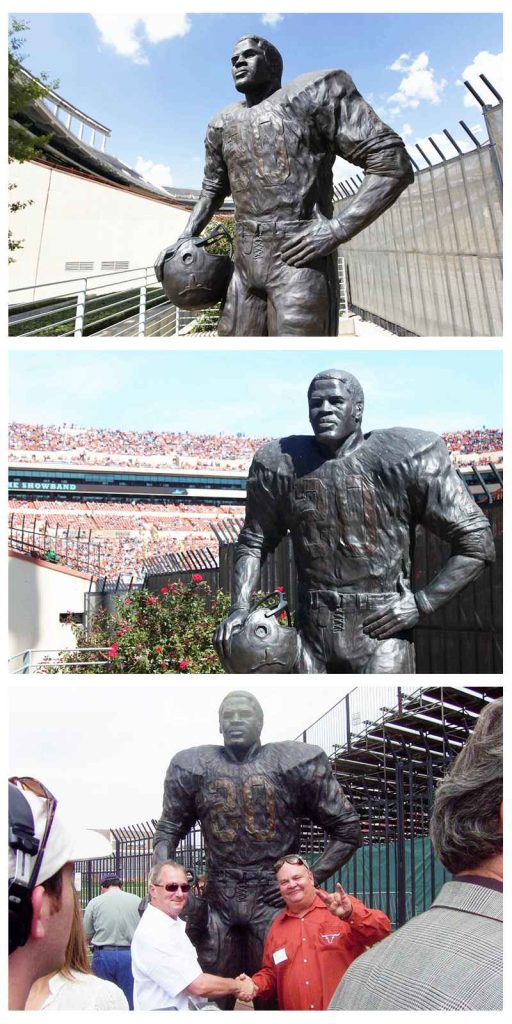 Bronze Earl Campbell Trophy Winner Memorial Statue - Bronze Sports Statues - 4