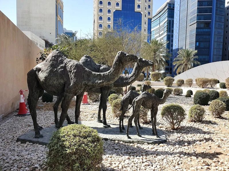 Life Size Standing Bronze Camel Animal Sculpture Artwork Decor - Other Animal sculptures - 4