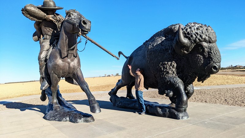 Bison statue