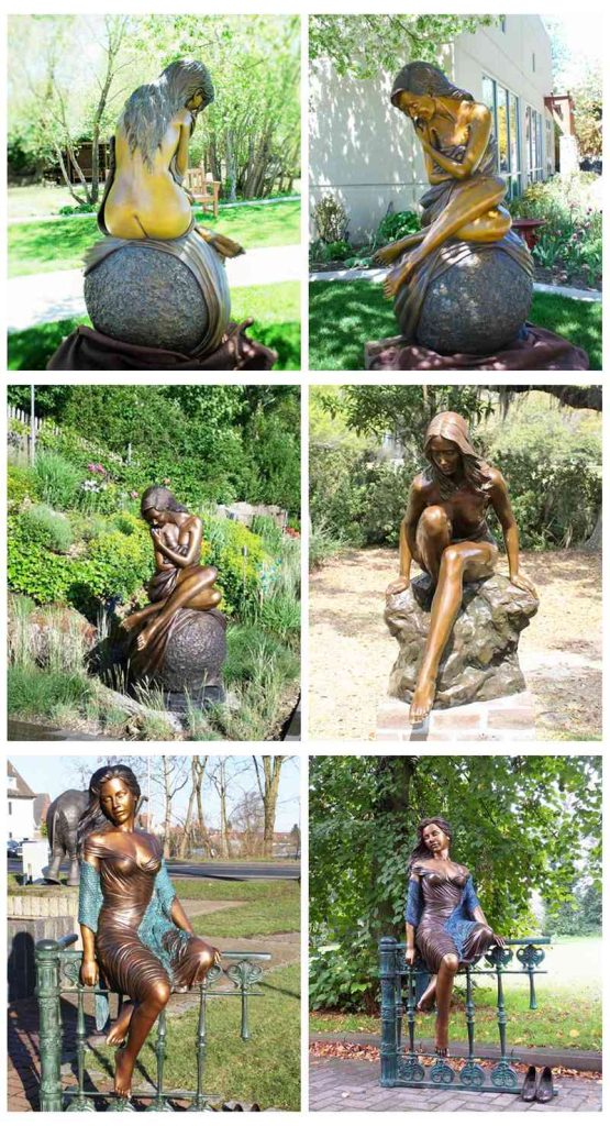 Bronzen Tuin Dieren Beelden Bronze Garden Nude Woman Statue Manufacturer - Bronze Nude Sculpture - 5