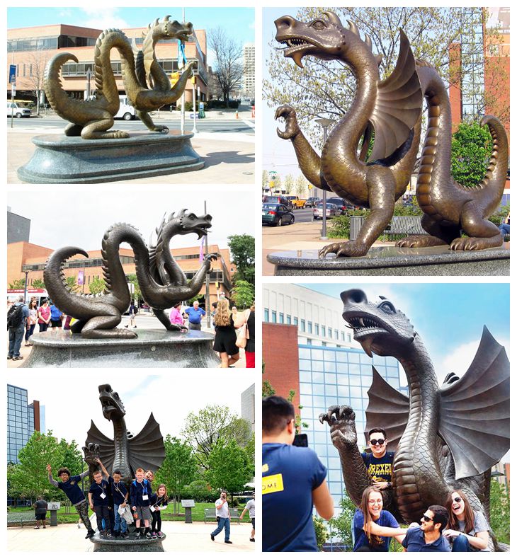 Bronze Billiken Statue SLU School Mascot Drury Plaza Garden Decor - Bronze University & School Sculpture - 8