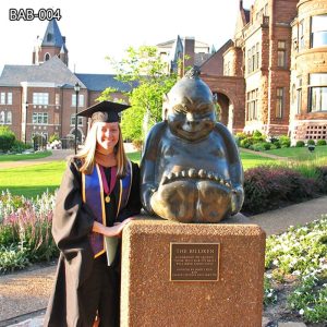 Bronze Billiken Statue SLU School Mascot Drury Plaza Garden Decor