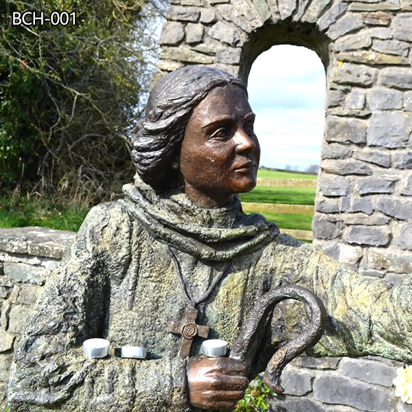 bronze Lifesize Saint Brigid Sculpture