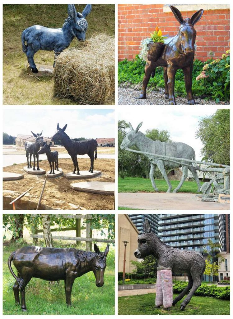 Outdoor Garden life Size Guernsey Donkey Statue Foundry Supplier - Other Animal sculptures - 8