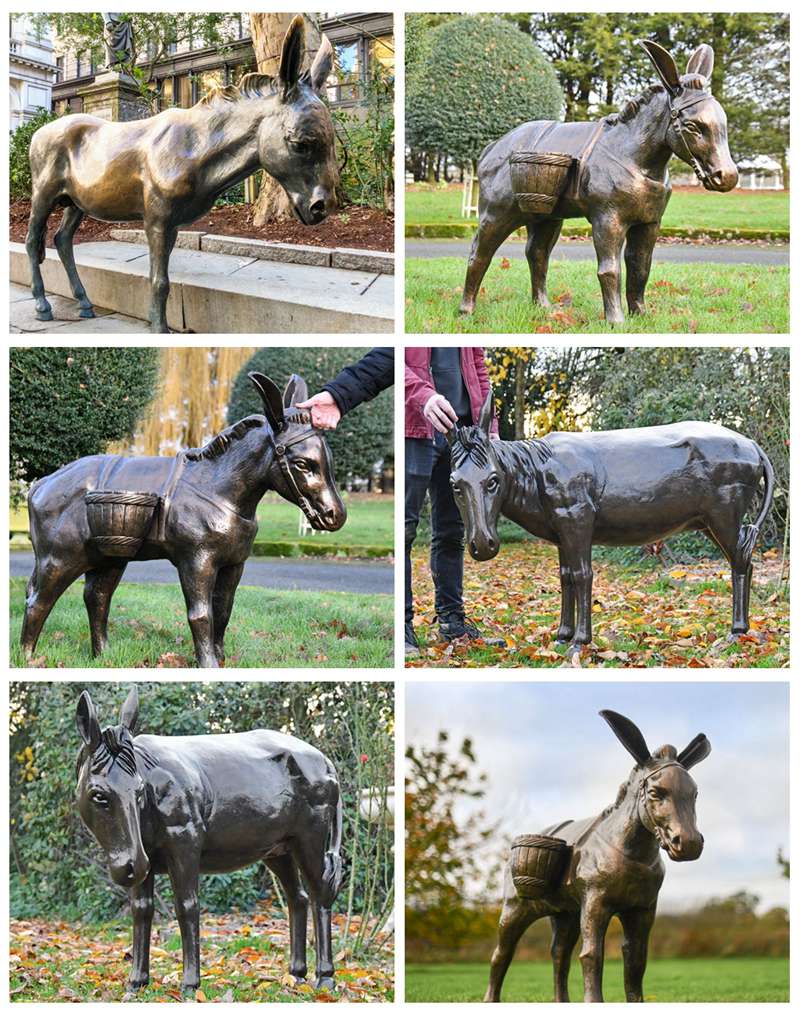 Outdoor Garden life Size Guernsey Donkey Statue Foundry Supplier - Other Animal sculptures - 7