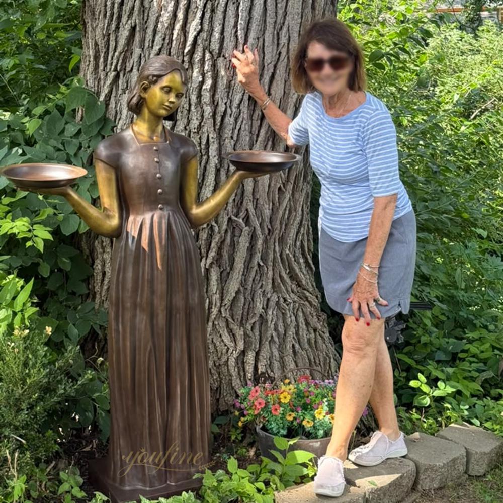 Customer feedback on the bronze Savannah Bird Girl Statue
