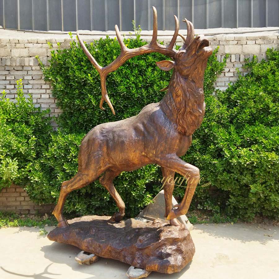 Buy Full Size Bronze Roaring Elk Statue BOKK-273 - Bronze Deer Sculpture - 4 realistic Full Size Bronze Roaring Elk Statue