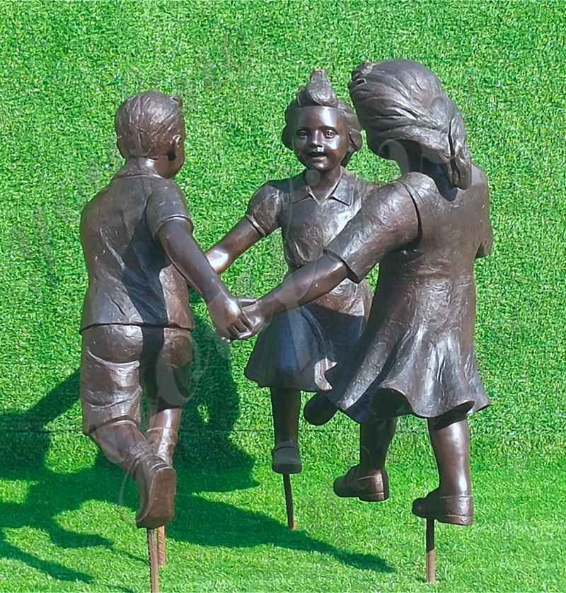 Life Size Bronze Children Statue School Boy Biking Adventures Factory Wholesale - Bronze Children Statues - 11