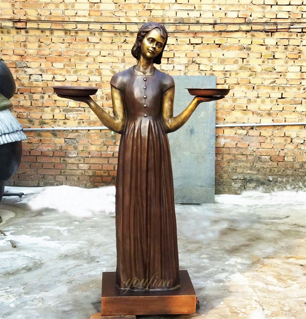 bronze Savannah Bird Girl Statue in our factory