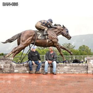 Large Secretariat Bronze Red Racing Horse Statue Factory Supplier