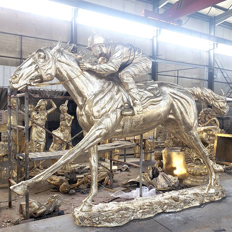 Full Size Outdoor Bronze Famous Cowboy Statue Cowtown Colesium Art - Bronze Horse Statues - 20