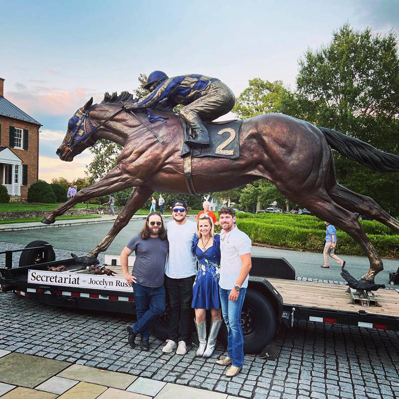 Large Secretariat Bronze Red Racing Horse Statue Factory Supplier - Bronze Horse Statues - 2