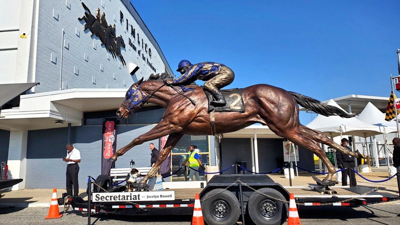Large Secretariat Bronze Red Racing Horse Statue Factory Supplier - Bronze Horse Statues - 5