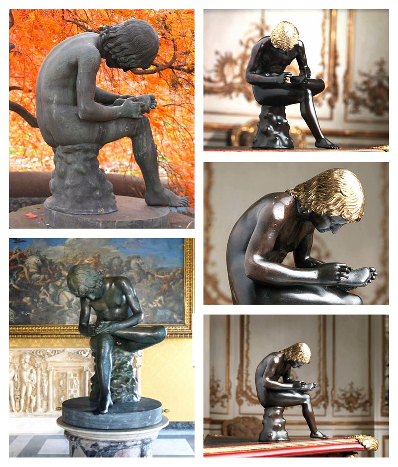 Bronze Spinario Statue The Boy with Thorn Famous Classical Art Replica - Bronze Famous Sculpture - 5