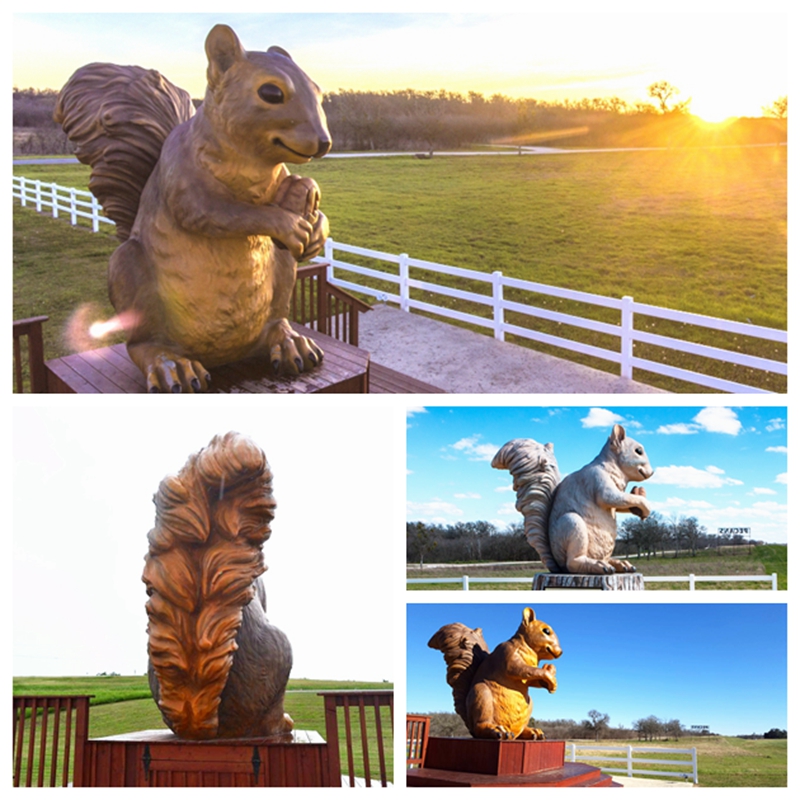 Large Bronze Squirrel Garden Statue Wildlife Animal Art Factory Supplier - Bronze Wildlife Sculpture - 5