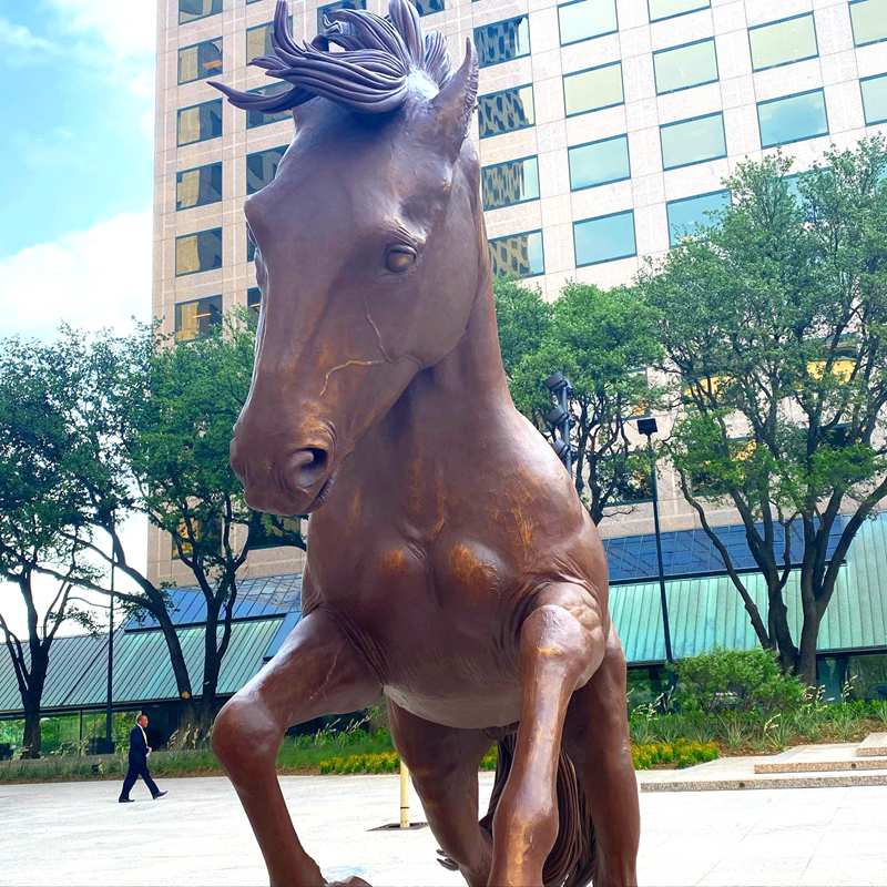 Mustangs of Las Colinas Bronze Running Horse Water Fountain Williams Square Decor - Bronze Animal Fountain - 5