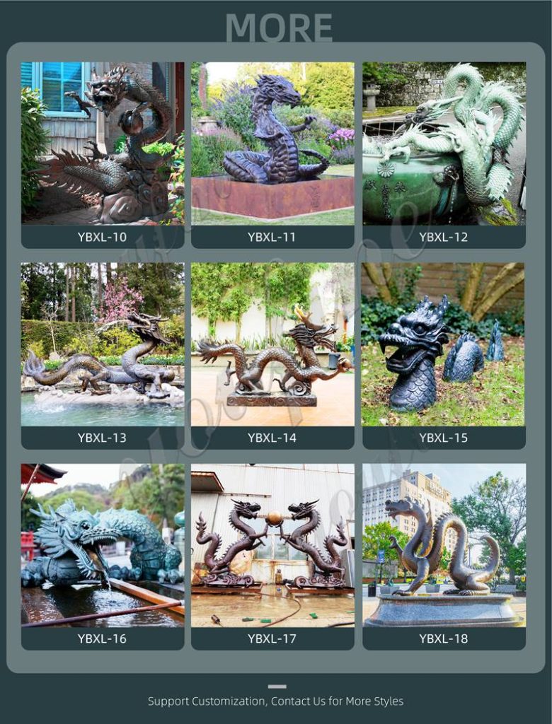 Outdoor Bronze Dragon Water Fountain Statue Manufacturer - Bronze Animal Fountain - 8