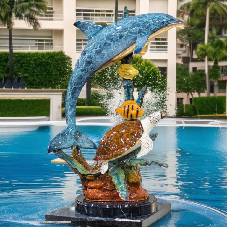 Bronze Life Size Garden Dolphin Statues YouFine Sculpture